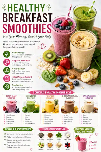 Healthy Breakfast Smoothies: The Easy Way to Start Your Day with Energy